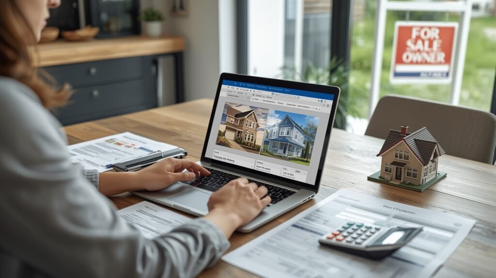 First-time buyer reviewing contracts and steps to buy a house without a realtor USA