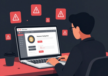 how to avoid crypto scams as a beginner — warning signs on trading platform