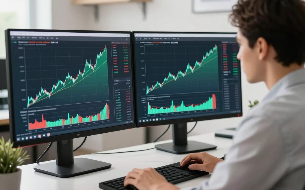 high-growth stocks analysis on stock market charts