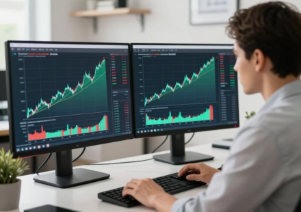 high-growth stocks analysis on stock market charts