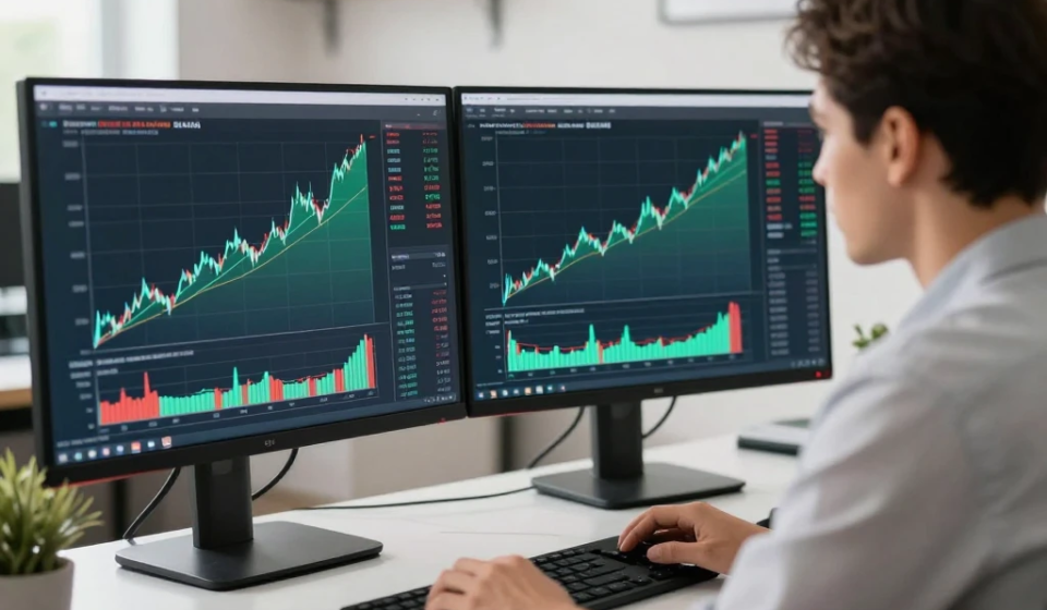 high-growth stocks analysis on stock market charts